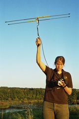 Berit Köhnemann beim Telemetrieren